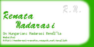 renata madarasi business card